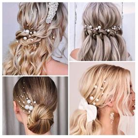 img 3 attached to 💍 18Pcs Pearl Bridal Hair Pins Set with SweetV Wedding Hair Accessories for Brides