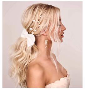 img 4 attached to 💍 18Pcs Pearl Bridal Hair Pins Set with SweetV Wedding Hair Accessories for Brides