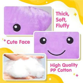 img 1 attached to WEWILL Creative Twinkle Star LED Night Light Plush Pillows Stuffed Toys (Purple)
