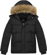 farvalue winter repellent quilted removable boys' clothing logo