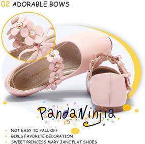 img 1 attached to 👠 PANDANINJIA Toddler Little Pearls Glitter Girls' Shoes: Sparkling Style and Comfort for Your Little Fashionista
