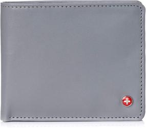 img 4 attached to Alpine Swiss Capacity Passcase Divided Men's Wallet - Ultimate Organization for Cards, Cash & Accessories