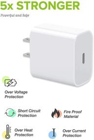 img 2 attached to Boxgear iPhone Charger 2-Pack MFi Certified Charging Cable and USB Wall Adapter Plug Block for iPhone, iPad Mini - Compatible with iPhone 11 Pro, Xs, XS Max, X, 8, 8 Plus, 7, 7 Plus, 6S, 6, 6 Plus, 5S (White)