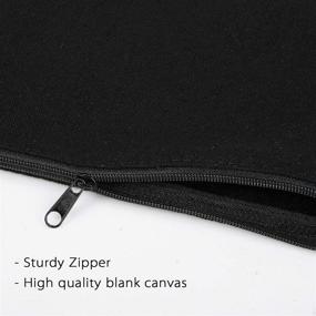 img 2 attached to Alphatool 12 Pack Black DIY Craft Bag - Versatile 8 x 5 inch Canvas Pen Pencil Case and Multi-functional Travel Toiletry Pouch with Black Zipper