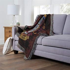 img 1 attached to 🦁 Harry Potter Gryffindor Shield Woven Tapestry Throw Blanket - 48 x 60 Inches: Cozy Potterheads' Must-Have!