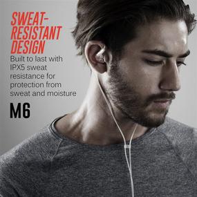 img 1 attached to MEE audio M6 Sweatproof Sports Earbuds with Memory Wire - Clear, Wired In-Ear
