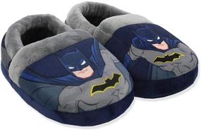 img 2 attached to 🦇 Comfortable DC Comics Batman Superhero Toddler Boys Plush Aline Slippers for Ultimate Style and Coziness