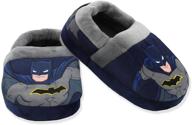 🦇 comfortable dc comics batman superhero toddler boys plush aline slippers for ultimate style and coziness logo