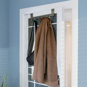 img 2 attached to SZAT PRO Over The Door Hook Hanger - Antique Brass Oil Rubbed Bronze Heavy Duty - Convenient Towel and Coat Rack