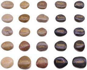 img 4 attached to 🎁 Большие камни с гравировкой BigOtters: 25 камней с вдохновляющими словами в подарок на Рождество и День благодарения