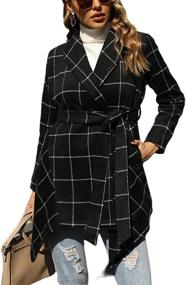 img 4 attached to SCUSTY Womens Shacket: Asymmetrical Black M, Stylish Clothing for Women's Coats, Jackets & Vests