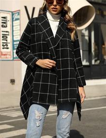 img 2 attached to SCUSTY Womens Shacket: Asymmetrical Black M, Stylish Clothing for Women's Coats, Jackets & Vests