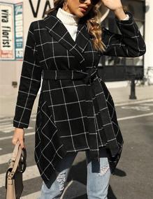 img 3 attached to SCUSTY Womens Shacket: Asymmetrical Black M, Stylish Clothing for Women's Coats, Jackets & Vests