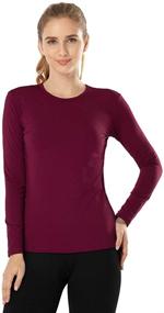 img 4 attached to 🔥 Stay Warm this Winter with MANCYFIT Women's Fleece Lined Thermal Tops - Cozy Long Sleeve Base Layer