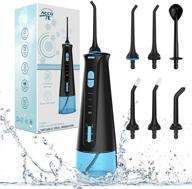 🚿 versatile cordless water flosser: 3 modes, 6 jet tips, rechargeable & waterproof - ideal for travel & home dental care logo