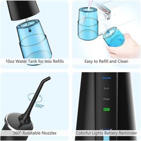 img 1 attached to 🚿 Versatile Cordless Water Flosser: 3 Modes, 6 Jet Tips, Rechargeable & Waterproof - Ideal for Travel & Home Dental Care