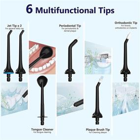 img 3 attached to 🚿 Versatile Cordless Water Flosser: 3 Modes, 6 Jet Tips, Rechargeable & Waterproof - Ideal for Travel & Home Dental Care