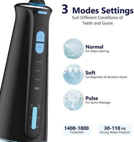 img 2 attached to 🚿 Versatile Cordless Water Flosser: 3 Modes, 6 Jet Tips, Rechargeable & Waterproof - Ideal for Travel & Home Dental Care