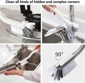 img 3 attached to 🧹 Versatile Cleaning Brush Set: All-in-One Solution for Kitchen, Clothing, Shoes, and Bathroom Cleaning (4Pcs)