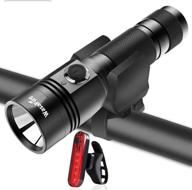 🚲 wasafire bike lights set - usb rechargeable front & tail light, 1200 lumens waterproof mountain road bicycle led headlights, super bright & easy to mount, suitable for outdoor & kids riding logo