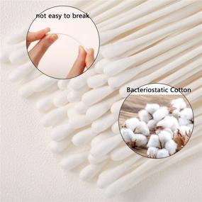 img 3 attached to 🔍 Pangda Cotton Swabs Dual-Tipped Applicator - 400 Pieces (Spiral & Round Tip, Pointed & Round Tip) with Cardboard Handles