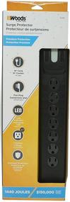 img 3 attached to 🔌 Woods 41496 Surge Protector: Overload Safety, 7 Outlets, 10 Ft Cord, 1440J Black Protection