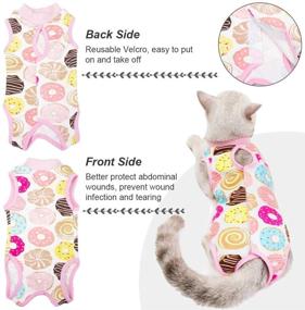 img 2 attached to 🐱 Cat Recovery Suit for Abdominal Wounds or Skin Diseases: Breathable E-Collar Alternative for Cats - Coppthinktu