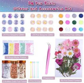 img 2 attached to 🌟 Discover the Ultimate Rhoxshy Resin Glitter and Accessories Kit: 86 PCS Resin Jewelry Making Supplies for Stunning DIY Craft Projects!