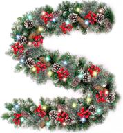 christmas garland decoration colorful fireplace logo