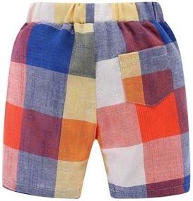 img 3 attached to Mud Kingdom Toddler Linen Shorts