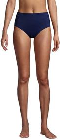 img 4 attached to Stay Stylish & Protected: Dive into Lands End Chlorine Resistant Waisted Women's Clothing for Swimsuits & Cover Ups