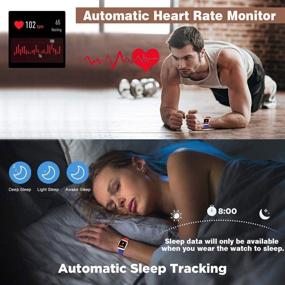 img 1 attached to 🌐 Smartwatch for All Ages: Men, Women, and Kids - Fitness Tracker with Heart Rate, Blood Pressure, Blood Oxygen Monitor, Sleep Monitor - IP68 Swim-proof Design with Pedometer, Calorie Counter, and Smartphone Sync