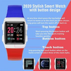 img 3 attached to 🌐 Smartwatch for All Ages: Men, Women, and Kids - Fitness Tracker with Heart Rate, Blood Pressure, Blood Oxygen Monitor, Sleep Monitor - IP68 Swim-proof Design with Pedometer, Calorie Counter, and Smartphone Sync