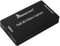 hornettek hdmi usb 3.0 video capture device - full hd 1080p 🎮 60fps usb video & audio grabber for xbox ps4 - black (zoom compatible) logo