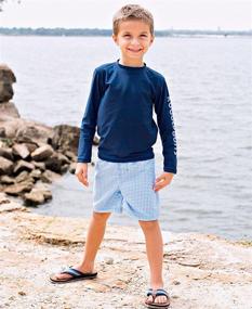 img 1 attached to Stylish and Durable: RUGGEDBUTTS Baby/Toddler Boys Swim Trunks with Adjustable Waist for Fun in the Sun!