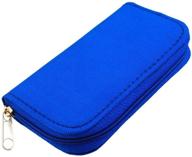 emoly memory card holder case - perfect for sdhc and sd cards - 8 pages with 22 slots - blue logo