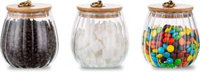 img 4 attached to Glasseam Apothecary Jars Lids Decorative