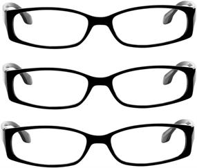 img 3 attached to 👓 TruVision Readers Fashion 3 Pack Reading Glasses Unisex Comfort Spring Hinges F503 3pks