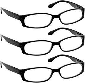 img 4 attached to 👓 TruVision Readers Fashion 3 Pack Reading Glasses Unisex Comfort Spring Hinges F503 3pks