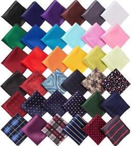 img 4 attached to 🎩 Colorful Handkerchief Collection: Perfect Addition to Wedding Men's Accessories