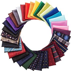 img 3 attached to 🎩 Colorful Handkerchief Collection: Perfect Addition to Wedding Men's Accessories