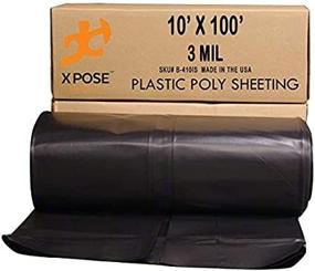 img 2 attached to 🌿 Xpose Safety Heavy Duty Black Poly Sheeting - 10 x 100 Feet, 3 Mil Thick Black Plastic Tarp - Waterproof Vapor and Dust Protective Equipment Cover for Agricultural, Construction, and Industrial Use