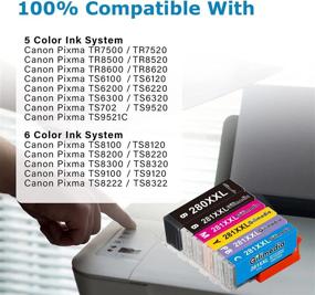 img 3 attached to 🖨️ 12-Pack Gilimedia Compatible Ink Cartridges for Canon 280 281 XXL: High-Quality Replacement for Pixma TS Series Printers