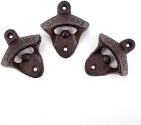 img 3 attached to 🍺 Tebery 12-Pack Wall Mounted Cast Iron Bottle Opener with Screws - Ideal for Beer Caps and Coke Bottles