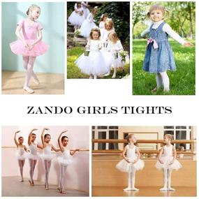img 1 attached to Zando Girls Stretchy Dance Tights: Comfortable & Vibrant Ballet Leggings for Girls