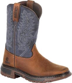 img 4 attached to 🤠 Rocky Boys Western Square Brown Boys' Boots: Stylish & Reliable Footwear for Young Cowboys