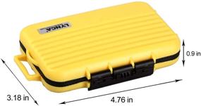 img 3 attached to 🎒 LYNCA Memory Card Case Holder: Ultimate Water-Resistant Anti-Shock Storage Box for 8 SD, 4 CF Cards, and 12 Micro SD/TF Cards (Yellow)
