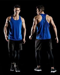 img 1 attached to 👕 ATHLIO Men's Dry Fit Muscle Workout Tank Tops – 3 Pack Y-Back Bodybuilding Gym Shirts for Athletic Fitness