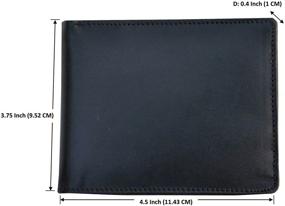 img 3 attached to BDGiant Leather Bifold Credit Sections Black Wallet: Sleek and Stylish Storage Solution