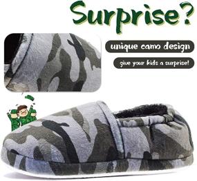 img 1 attached to Comfortable & Durable Camouflage Grey Slippers for Little/Big Kids - LA PLAGE